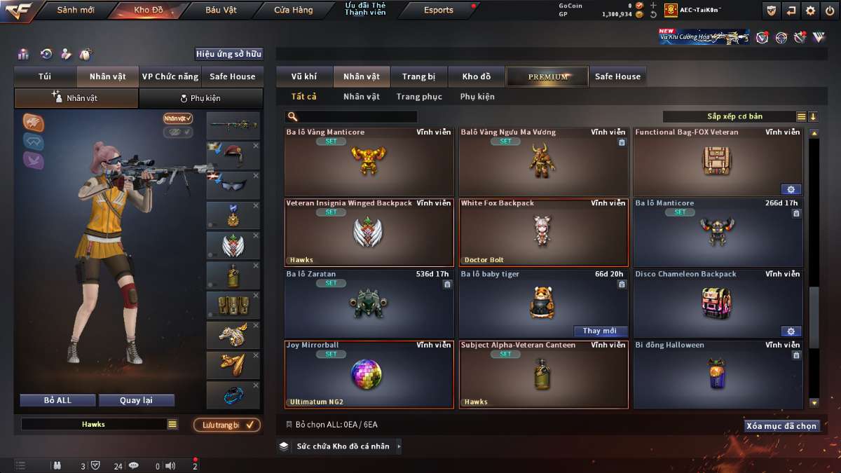 shop acc cf uy tin gia re